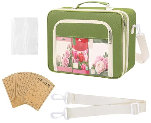 Classeur Organiseur De Stockage Pour Conteneur Avec 20 Enveloppes Incluses | 30 feuilles protecteur de stockage pour jeunes plants de jardin Destiné À La Préparation Des Plantations, Serres,