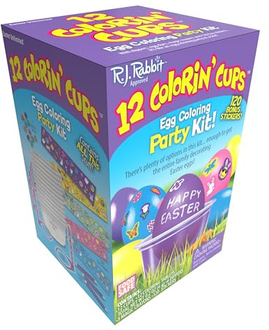 Fun World Easter Unlimited Easter Egg Dye Colorin' Cups Kit, 12 Count