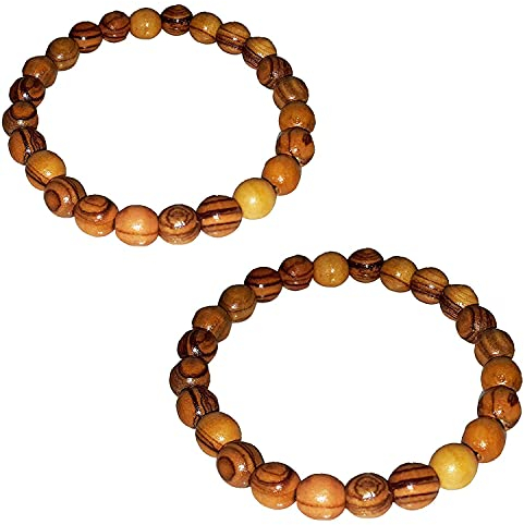 Freundschaftsarmbänder 2er Set Holzperlen Perlenarmband braun Einheitsgröße Männer Queers CSD Freundschaftsarmband Olivenholz Kugeln Kugelarmband Gay Unisex Herren Damen Holzarmband Armband