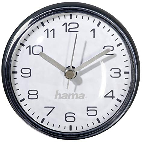 Hama Badezimmeruhr Mini mit Saugnapf, grau
