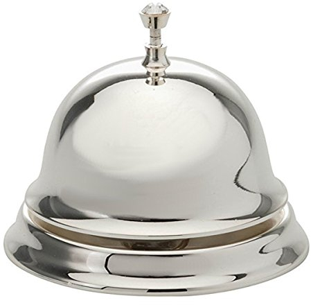 SILBERKANNE Tischglocke Rezeptionsglocke H 7 cm Premium Silber Plated edel versilbert in Top Verarbeitung