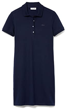Lacoste Robe Slim Fit Femme , Marine, 36