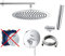 vanvilla Duschsystem mit Unterputz Duscharmatur von Grohe Essence Einhandmischer und vanvilla Regendusche mit Armatur, Duschkopf rund, Dusch-SET G05-ob poliert