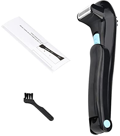 Rückenrasierer Rückenhaarentferner, Faltbare Herren Rückenrasierer, Körperrasierer mit ergonomischer Griff Gebogen, Gebogen Rückenrasierer (Blau)