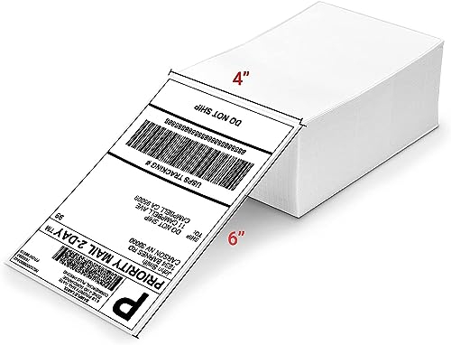 4x6 DHL Etiketten, Thermopapier Versandetiketten (Packung mit 500 4x6 Faltetiketten) - Kompatibel mit JADENS, ASprink, Phomemo, Rollo, Omezizy und anderen DHL Etikettendrucker, Shipping Label - Fold