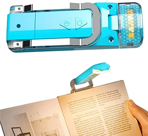 Kasmole Lectura - Luces Libro LED con lámpara - Luces Lectura portátiles y Recargables con Abrazaderas para Acampar, Amantes los Libros, Viajar, estudiar, niños