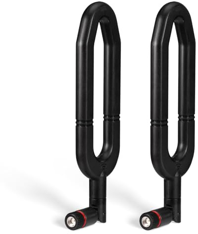 Superbat Antenna WiFi Doppia Banda 2.4GHz/5GHz 6dBi Guadagno Connettore RP-SMA Maschio per Scheda di Rete WiFi/Router/Adattatore USB/Telecamera di Sorveglianza (2 Pezzi)
