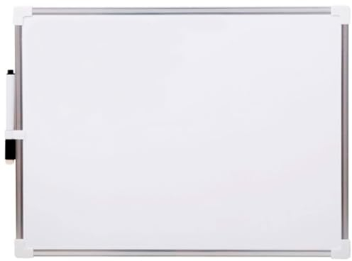 Acan Tradineur - Pizarra magnética de doble cara con rotulador, borrado en seco, marco de aluminio, fácil de borrar, ideal para colegios, oficinas - 25 x 35 cm