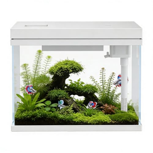 Craftsboys 25L Tank, Nano Glass, Freshwater & Marine, Accessories Included (White, 25L)
