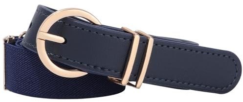 Coubeau Elastischer Gürtel für Kinder - Stretch Gürtel für Jungen und Mädchen, Schwarz, Alter 4-14, Sport für Teenager