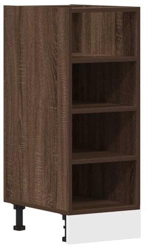vidaXL Unterschrank Riga Braun Eichen-Optik 30x44,5x81,5 cm Holzwerkstoff,Küchenschrank, Gastronomieschrank, Gastro Möbel, Küchenmöbel, Aufbewahrungsschrank