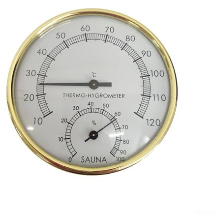 Sauna Thermometer Hygrometer, 2 in 1 Thermometer Hygrometer for Sauna Room, Indoor Humidity Temperature Monitor Gauge
