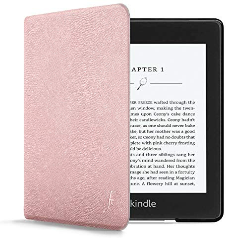 Forefront Cases Fodral för Amazon Kindle Paperwhite 6.8-tums (10:e Generationen, utkommen 2018) - Tunn, Lätt, Skydds-Fodral för Kindle Paperwhite 6.8 mid Auto Sömn/Väckning funktion (Skal) - Rosguld
