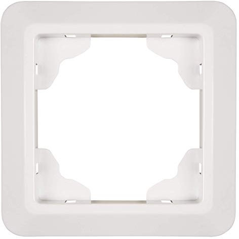 McPower 1-fach Rahmen | Cup | Weiß poliert, Abdeckrahmen für Steckdosen und Schalter, modernes Design, einfache Montage