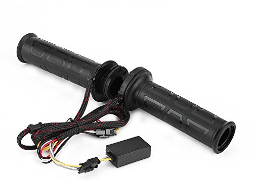 Akozon - Manopole riscaldate per manubrio universale in alluminio, 22 mm, 7/8 pollici, 1 paio