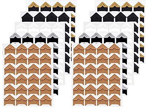 Fotoecken Aufkleber selbstklebend, 120 Stück Foto Aufkleber für Schlafzimmer, DIY, Scrapbooking, Fotoalbum(5 Farben)