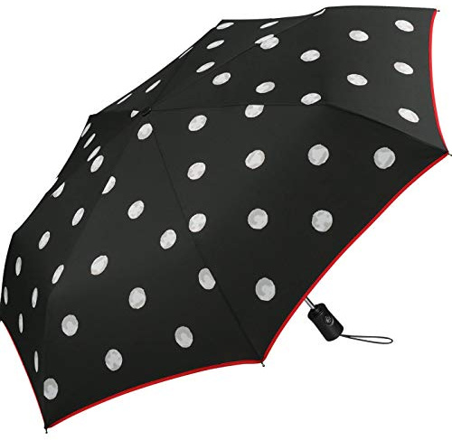 happy rain Ombrello Black & White Dots, Ombrello tascabile apribile automatico, 95 cm