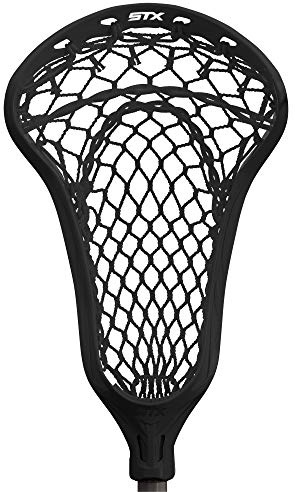 STX Lacrosse Exult 400 Girls Complete Stick with Crux Mesh Pro Pocket, Black (Exult 403)