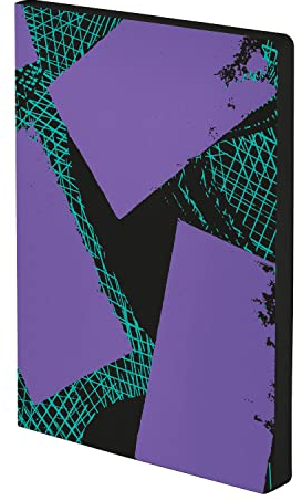 Nuuna Notizbuch A5+ | Colour Clash L Light - Interaction | Dotted Journal | 3,5mm Punktraster | 176 nummerierte Seiten | 120g Premium-Papier | Leder schwarz | nachhaltig produziert in Deutschland