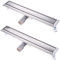 Finmrys Duschrinne 100 cm Befliesbar Edelstahl komplettset Duschablauf Extra Flach Siphon mit Geruchsstop und Haarsieb Duschabfluss Bodenablauf Größen 30cm -100cm Ablaufrinne für Badezimmer