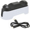 Ladestation für PS5 Controller mit LED Anzeige, Zwei Controller für gleichzeitiges Schnellladen, 3 Stunden Ladezeit, Intelligent und sicher mit Stromkreisschutz, PS5 Ladestation Controller(Weiß)