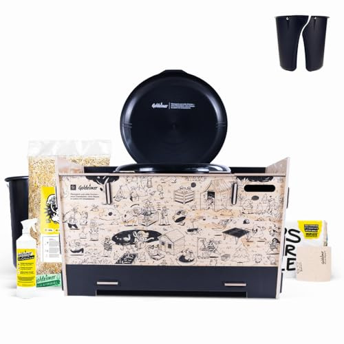 Goldeimer »Premium Plus« Trockentrenntoilette aus Holz und recyceltem Kunststoff