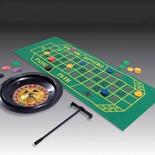 COYEUX Set di Roulette da 10 Pollici per Giochi da Casinò, Giochi da Tavolo per Il Tempo Libero, Perfetto per Una Serata di Gioco a casa o Una Festa, Set Completo di Ruote della Roulette