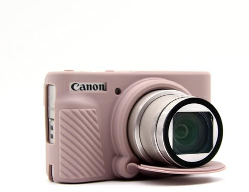 SX730 SX740 Kameratasche, weiche Silikon-Schutzhülle, ultradünn, leicht, für Canon PowerShot SX740/SX730 HS Kamera mit abnehmbarer Objektivabdeckung (Hellgrau)