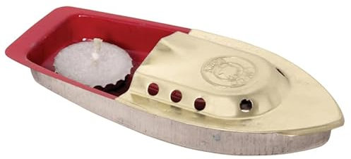 Ameisenkeks® Klassisches Dampfboot aus Metall – Kerzenbetriebenes Spielzeugboot für Kinder & Sammler