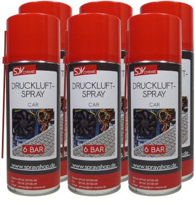 SDV Chemie Druckluftspray 6x 400ml Air Duster Druckluftreiniger