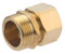 Raccord droit mâle laiton - bicone - pour tube cuivre - Filetage: 15x21 - Ø tube: 16