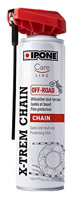 IPONE - Grasso per Catena Moto all-Terrain X-trem Chain off-Road - Formulazione Antiaderente - Getto preciso Senza Schizzi - Beccuccio Multiposizione 250 ml