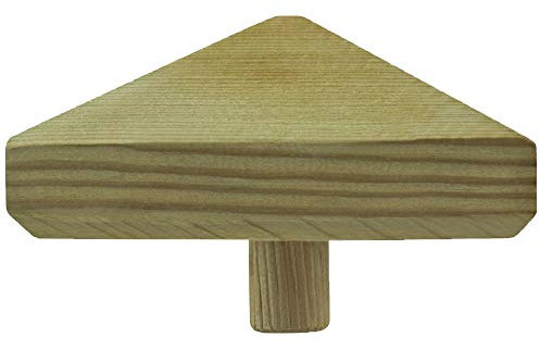 10 x PFOSTENKAPPE PYRAMIDE SPITZ HOLZ IMPRÄGNIERT 100 x 100 MM