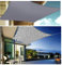 Sonnensegel mit LED-Leuchten, Sonnensegel Wasserdicht, Rechteckig Sonnensegel, Sonnenschutz Balkon Hergestellt aus hochwertigem Polyester, für Garten/Balkon/Terrasse,Grau,4×5m