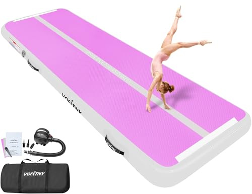VOFiTNY All Purpose dubbelsidig gymnastikluftmatta 25 cm x 8 cm robust torktumlare för hem/gym, cyan/hotpink