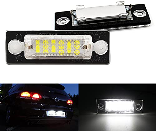 Aiyomi 1 Paar Kennzeichenbeleuchtung Nummernschildbeleuchtung für VW T5 Caddy Golf Jetta Pa-ss-at Skoda