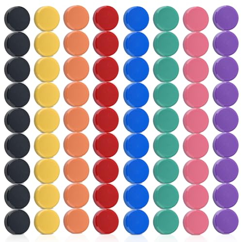 FPMYB 80 Stück Magnete Stark - Magnete für Magnettafel, Kühlschrank, Klein Bunt - Kühlschrankmagnete für Whiteboard, Pinnwand, Klassenzimmer, Büro, Foto (8 Farben)