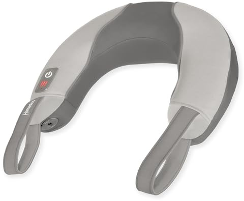 Homedics Pro Therapy Vibration Neck Massager with Soothing Heat, Portable Pain Relief Massage for Stiff Neck Muscles, Soothing Heat for Tension and Stress Release, Customizable Speeds