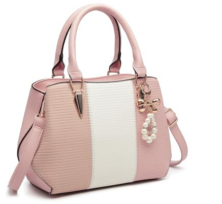 Miss Lulu Bolso Mujer Elegante - Bandolera/Shopper de Mano en Cuero Sintético Multicolor - Ideal para Fiesta, Trabajo y Viajes