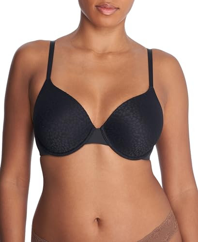Natori Women's Comfort Evolution Full Fit Memory Foam Convertible Underwire T-Shirt Bra, Opaque, Black, 36B