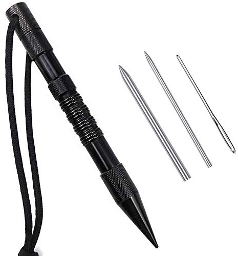 HLELU 4 PièCes SéRies Spike avec Aiguilles à LaçAge/Fids pour Paracord ou Travail en Cuir Paracord Set Aiguilles à Coudre Paracord