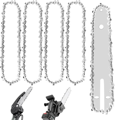 Cadenas de sierra de 6 pulgadas: 4 piezas de cadena de motosierra, cadena de sierra compatible para motosierra, cadena de repuesto para motosierra, cadena para carpintería, recorte, jardín, sierra