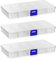 3 Stk Plastik Sortierboxen für Kleinteile, Kleine Aufbewahrungsbox mit verstellbaren Fächern, Sortimentsboxen, 15 Fächern Sortierkasten mit Deckel für Perlen Schmuck Ohrringe Schrauben Organizer Box