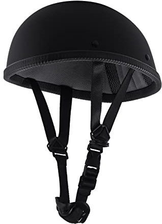 H-YEEU Motorcycle Helmet DOT Half Helmet for Adult Men Women Open-Face Half Face Helmet fit for Cruiser Scooter Chopper, DOT Approved L