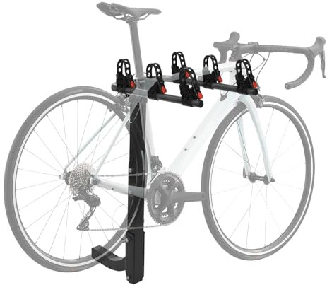 Portabici per auto, gancio di traino 3 biciclette, capacità di carico 70 kg, gancio di traino, per ricevitore frizione da 2 pollici, 91 x 62 x 31 cm, nero