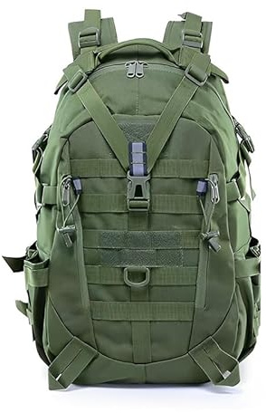 Lawaia 25L Sac à Dos Voyage Homme Loisir, Sac a Dos Militaire, Sac à Dos Pour Moto Etanche Trekking RandonnéE Camping PêChe Escalade Alpinisme Ou Utilisation Quotidienne (Vert)