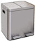 CJHFR472SG Abfalleimer 28 l klassifizierte Mülltonnen, Haushalt, Küche, Edelstahl, großes Fassungsvermögen, kommerzielles Fußpedal mit Abdeckung, Büro, Outdoor, Doppeleimer Mülleimer Küche