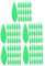 Garneck 5 Set Pelapatate per Kiwi Cucchiaio per Pelare La Cucina Cucchiaio per Affettare Frutta Pelapatate in Plastica per Kiwi Cucchiaio da Scavo per Kiwi Pp Green 50 Pezzi * 5
