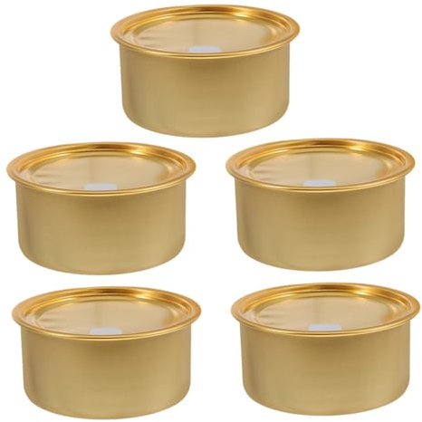 JECOMPRIS 5piezas Latas De Aluminio Rellenables Tapa Autosellante Para Cocina Té y Aperitivos Herméticas y Portátiles