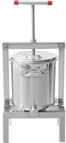 TAIPINGOZ Pressoir à Fruits Manuel, Presse à Fruits, Presse-Fruits et légumes 10 L/2,6 Gal, Presse-Agrumes avec poignée en T, en Acier Inoxydable
